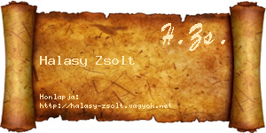 Halasy Zsolt névjegykártya